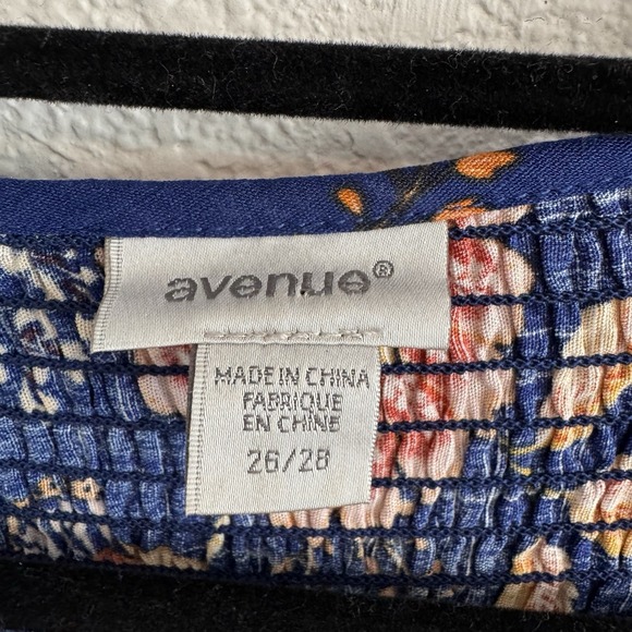 Avenue Floral Maxi Dress V-Neck Cobalt Multicolored Womens 26/28 Cottage Boho - Picture 4 of 8